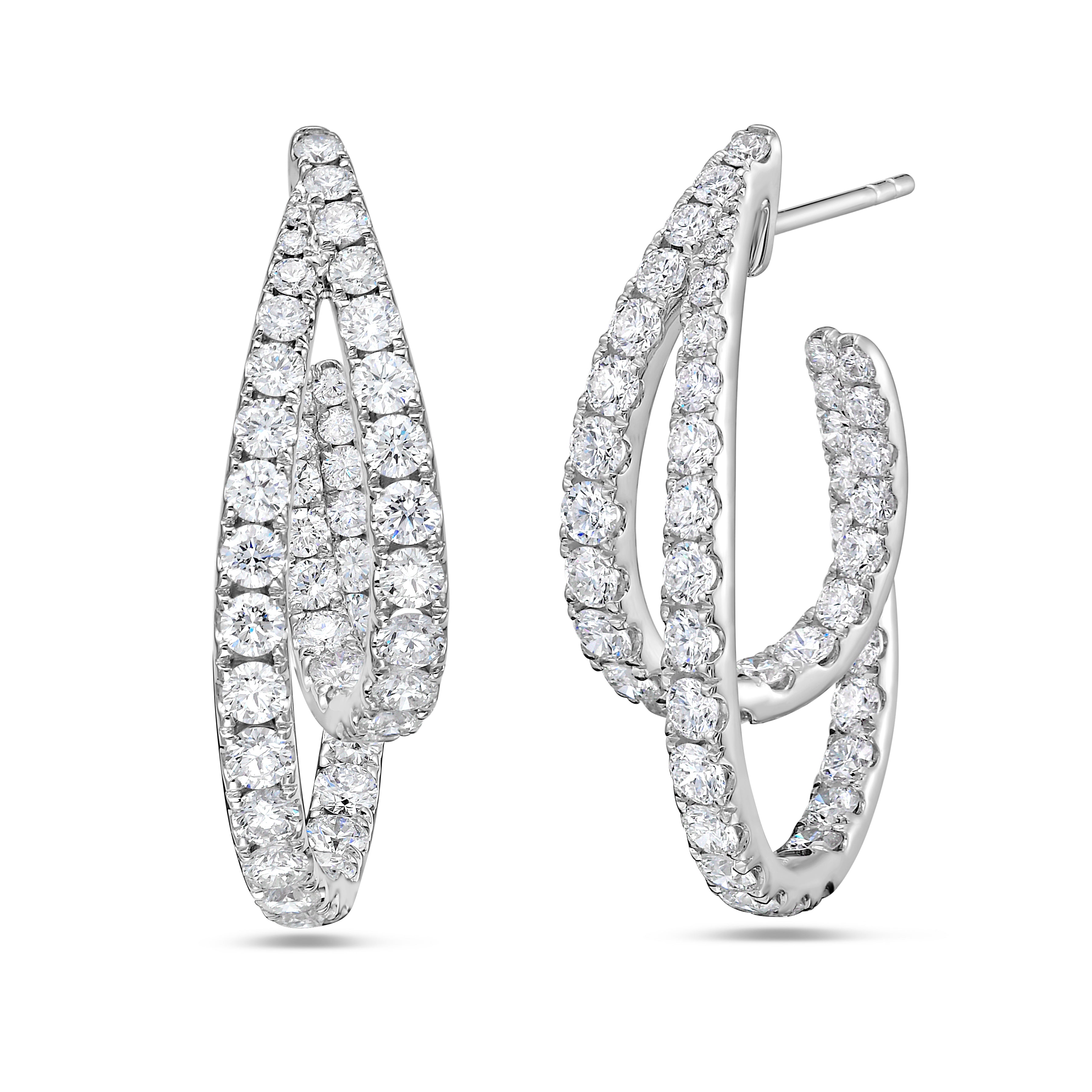 Intertwining Double Hoop Earrings