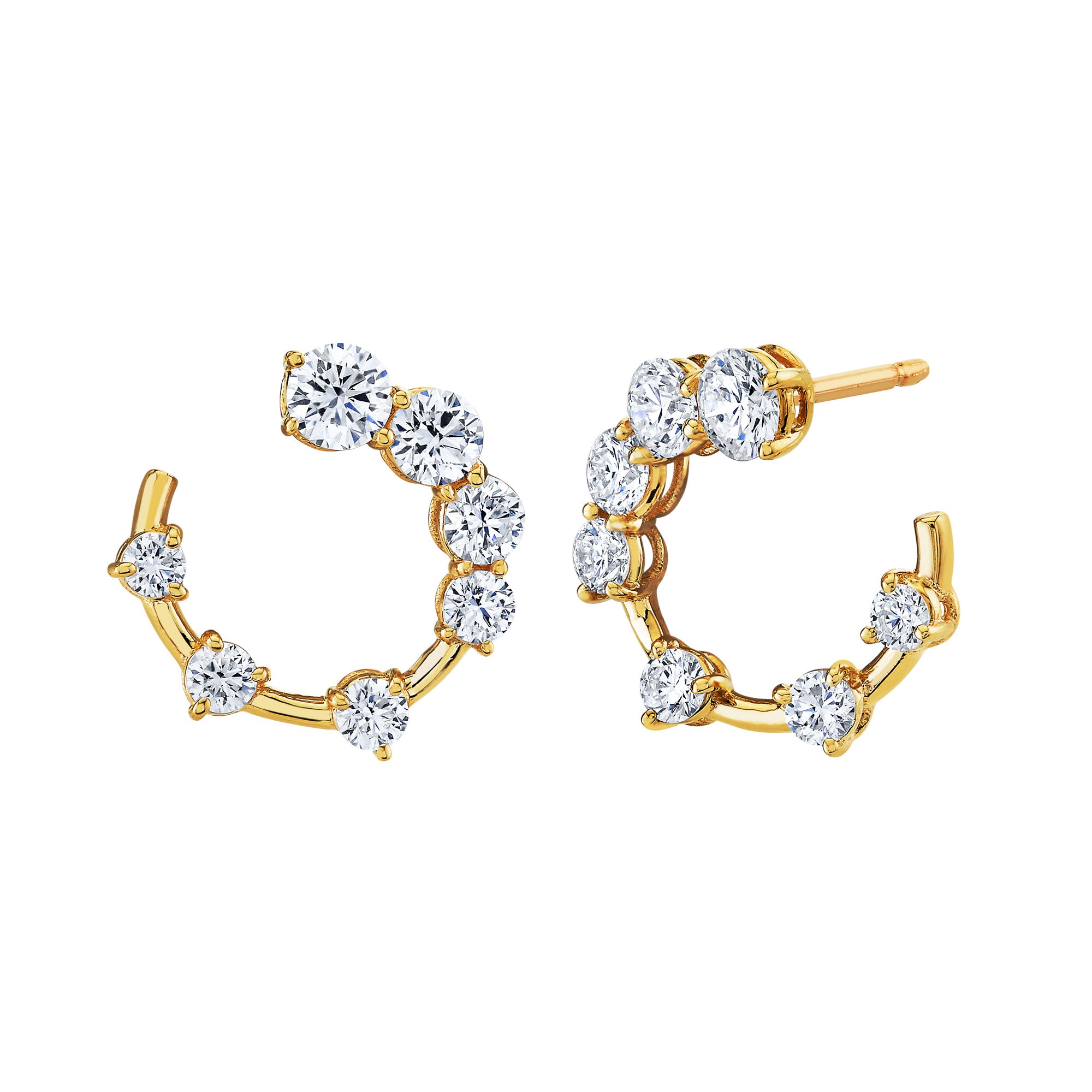 1.38ctw Diamond Spiral Earrings