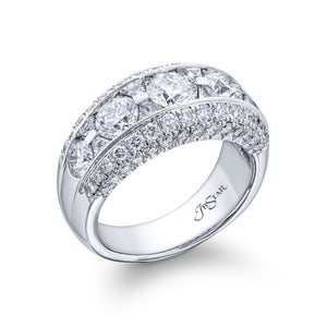 3.00ctw 3 row channel/pave diamonds in platinum