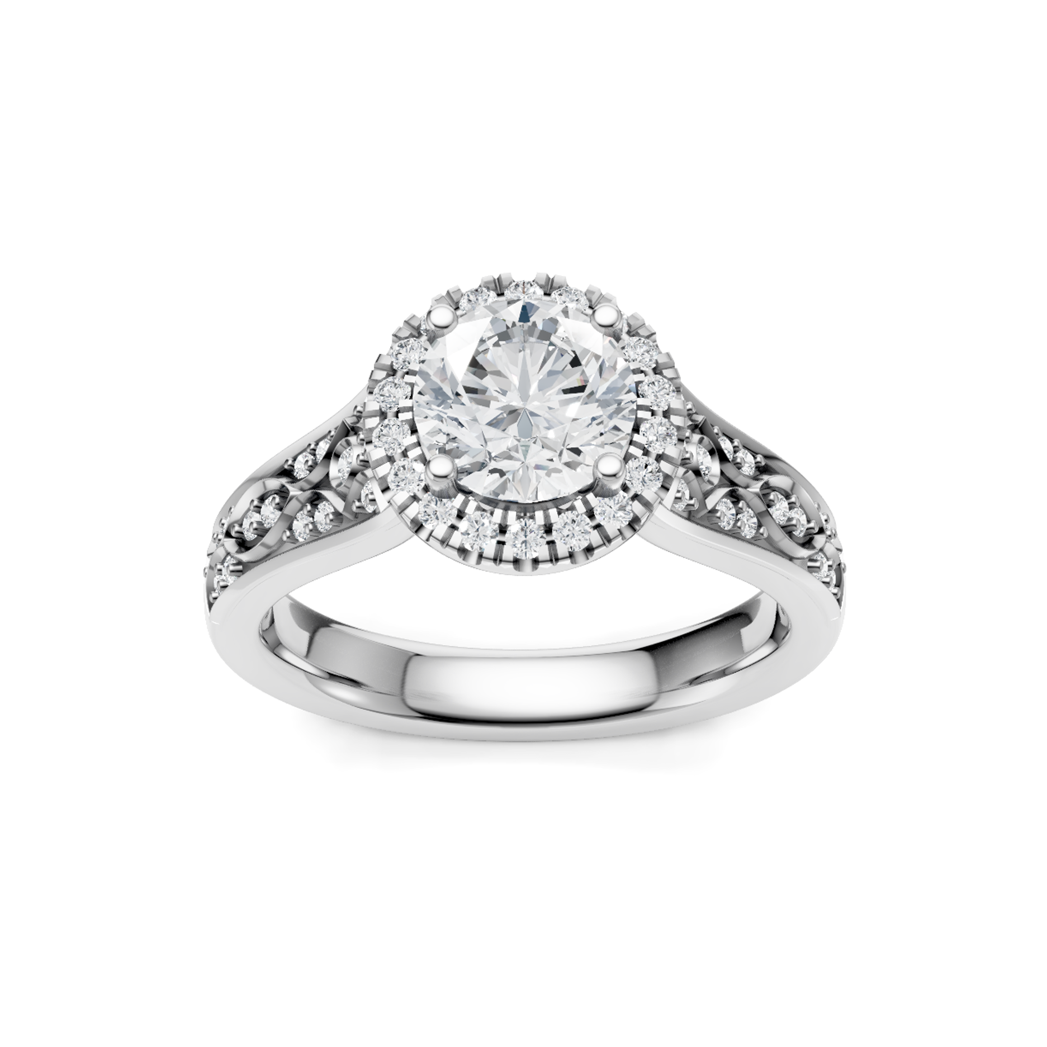 0.20ctw Diamond Halo Engagement Ring