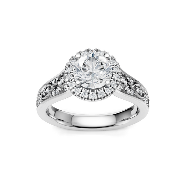 0.20ctw Diamond Halo Engagement Ring