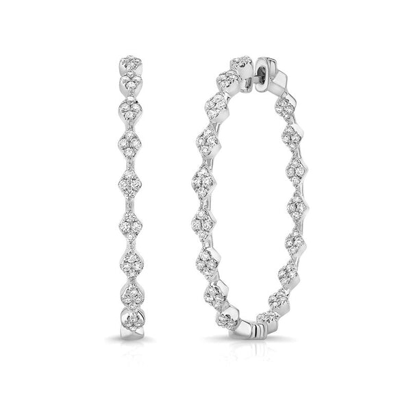 1.25ctw Diamond Hoop Earrings