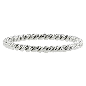 White Gold Rope Band