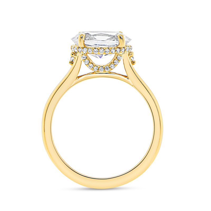 0.16ctw Diamond Oval Engagement Ring