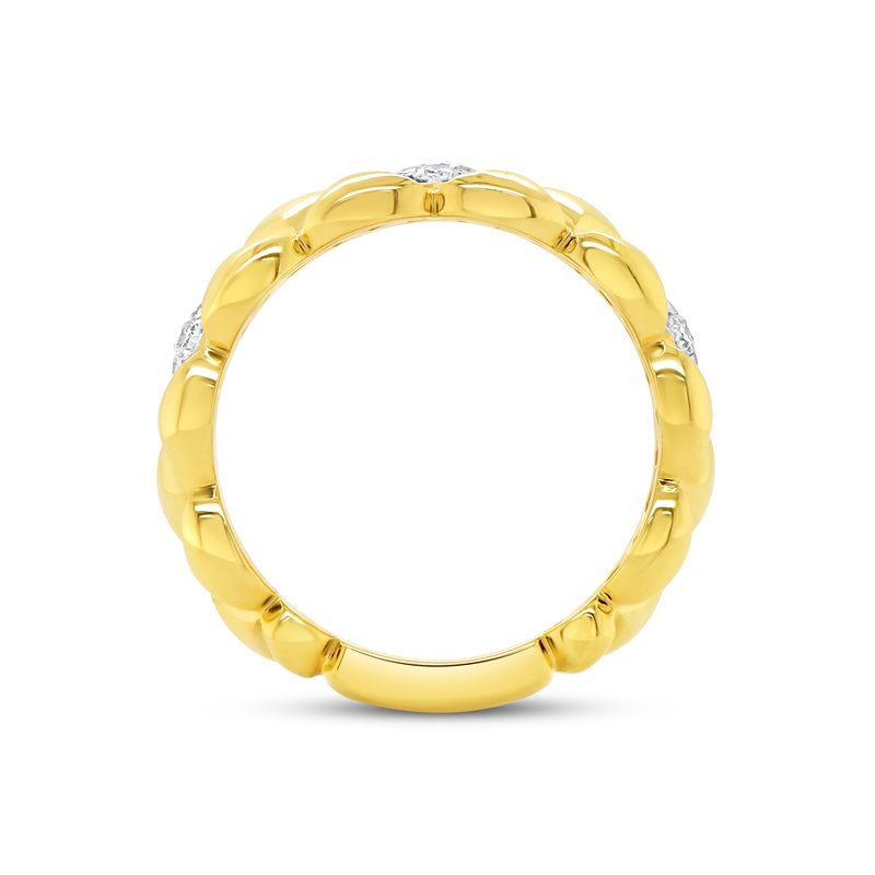 0.31ctw Diamond Quilt Ring
