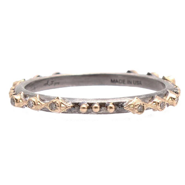 Silver Crivelli Stack Band Ring