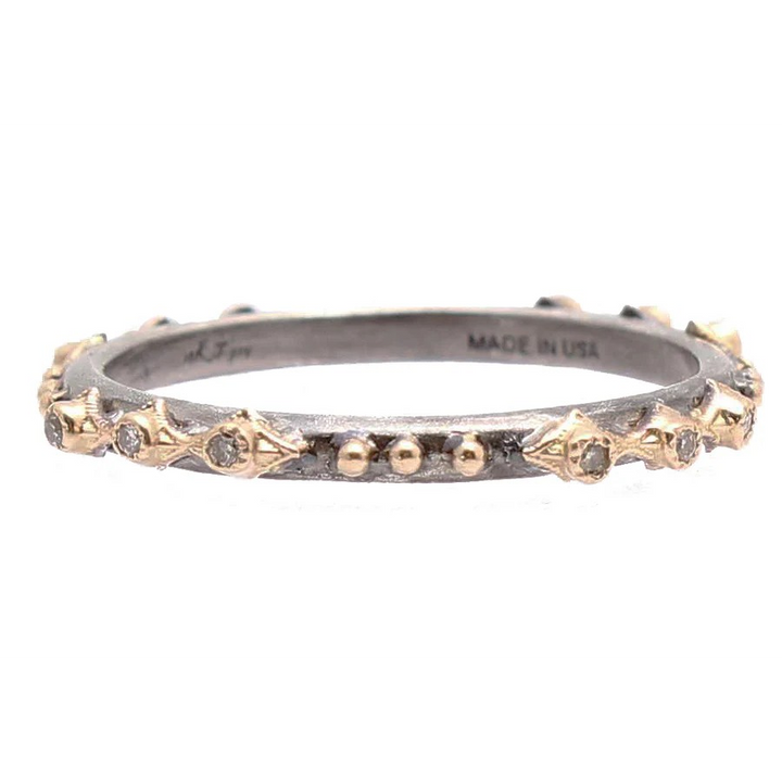 Silver Crivelli Stack Band Ring