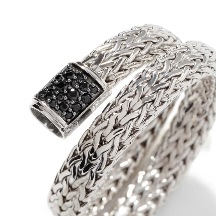 Sterling Silver and Black Sapphire Icon Bracelet
