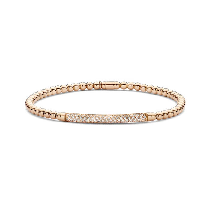 0.32ctw, 18K Pink Gold Tresore Stretch Bracelet