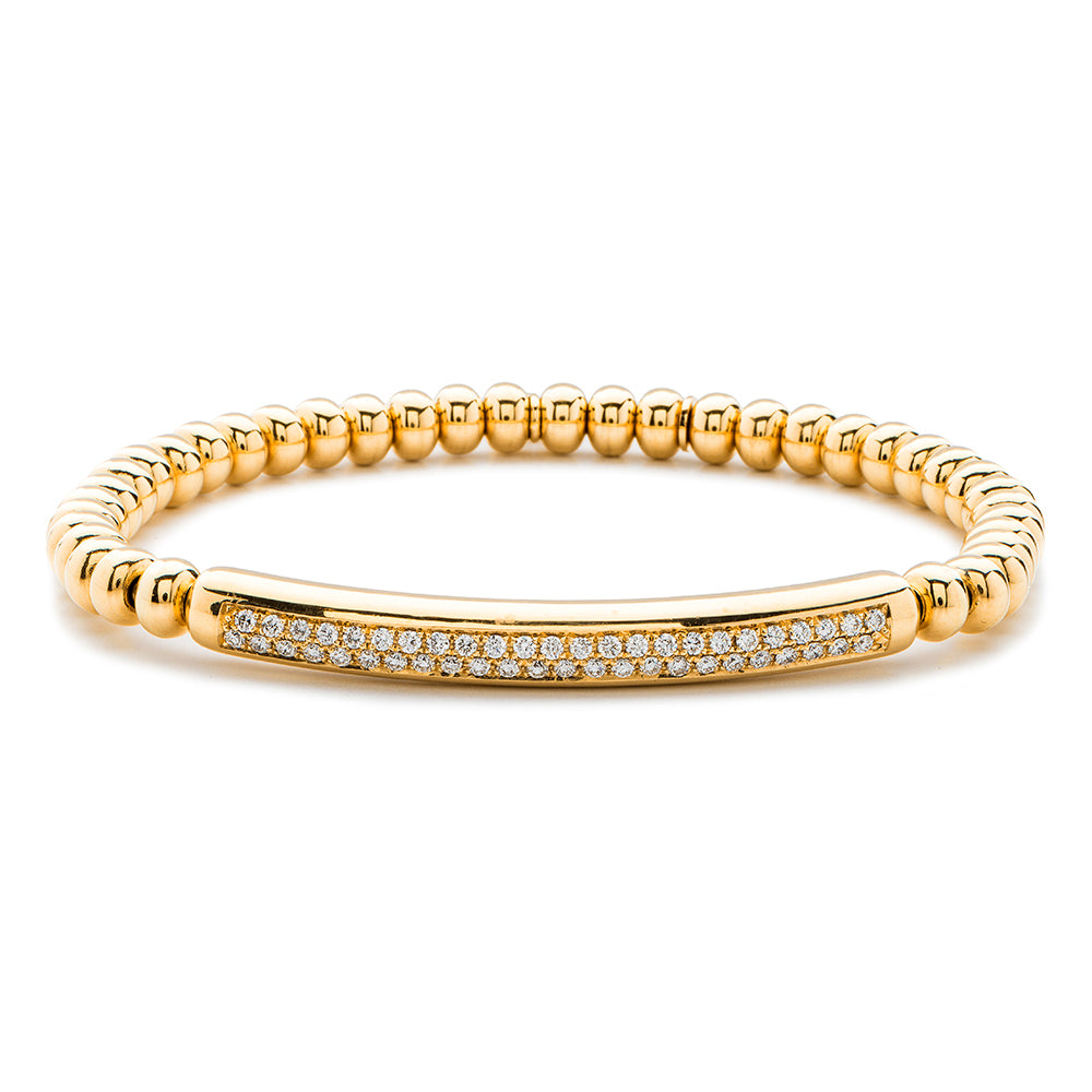 0.53ctw, 18K Yellow Gold Tresore Stretch Bracelet - Gunderson's Jewelers