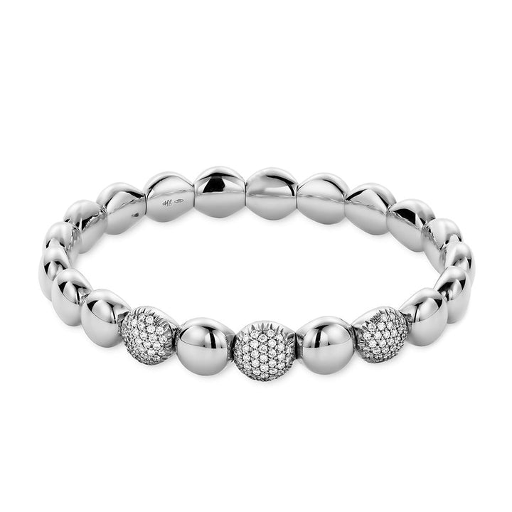 0.67ctw, 18K White Gold Tresore Stretch Bracelet