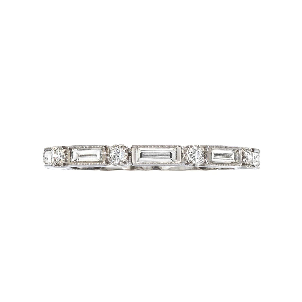 Lucy Baguette and Round Diamond Band