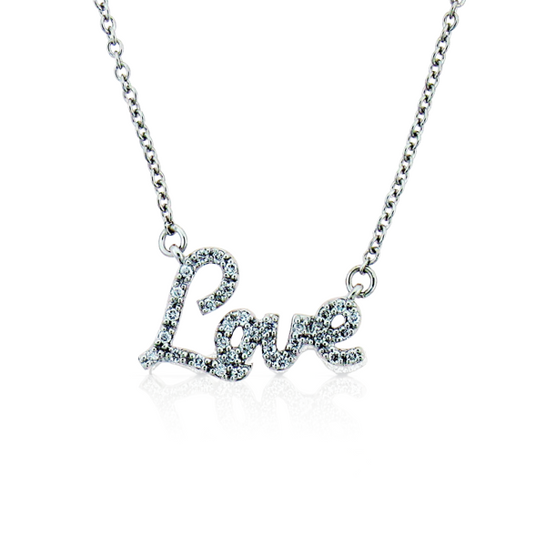 Diamond "Love" Necklace