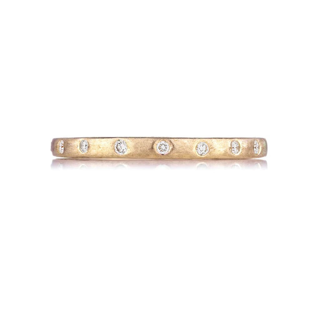 Dunes Narrow Diamond Brushed Band