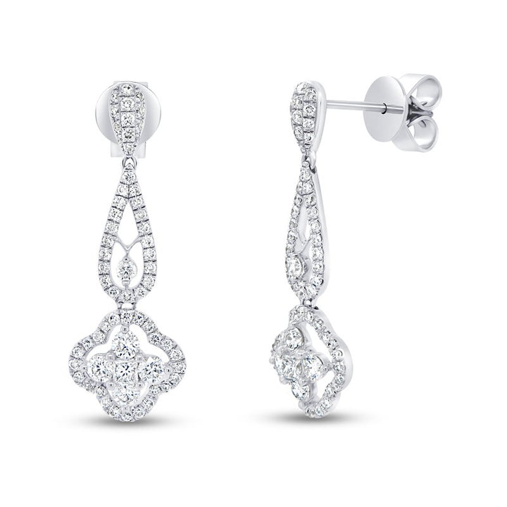 0.95ctw Diamond Dangle Earrings