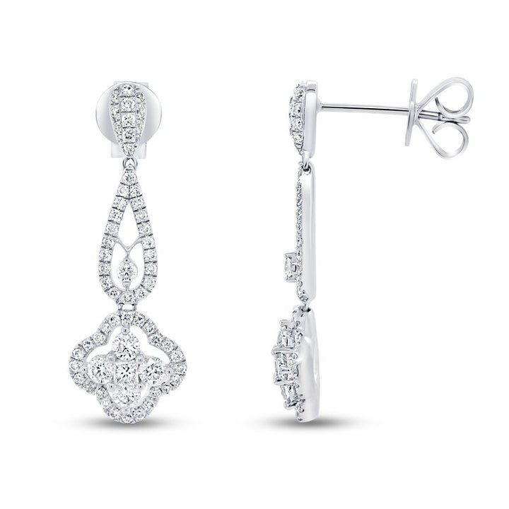 0.95ctw Diamond Dangle Earrings