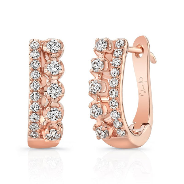 0.34ctw Diamond Hoop Earrings