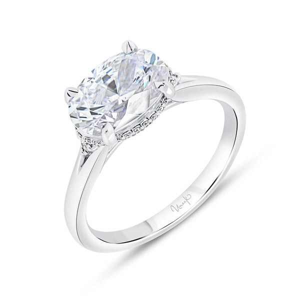 0.16ctw Diamond Oval Engagement Ring