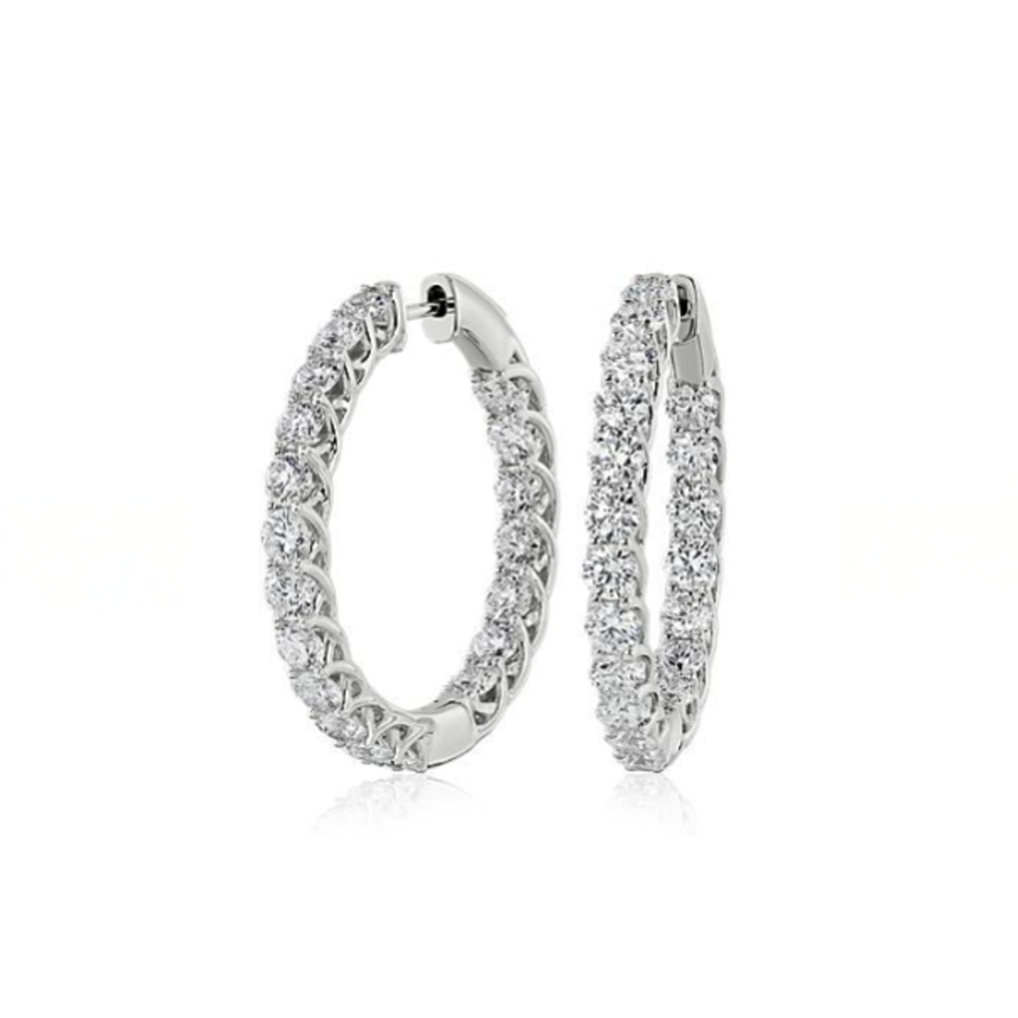 5.00ctw Diamond Hoop Earrings