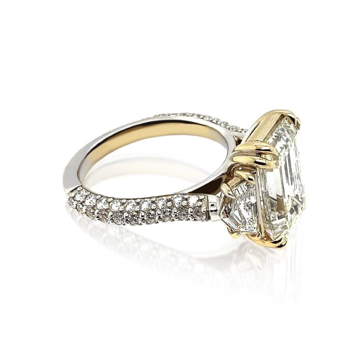 6.54ctw Emerald Cut Diamond Ring