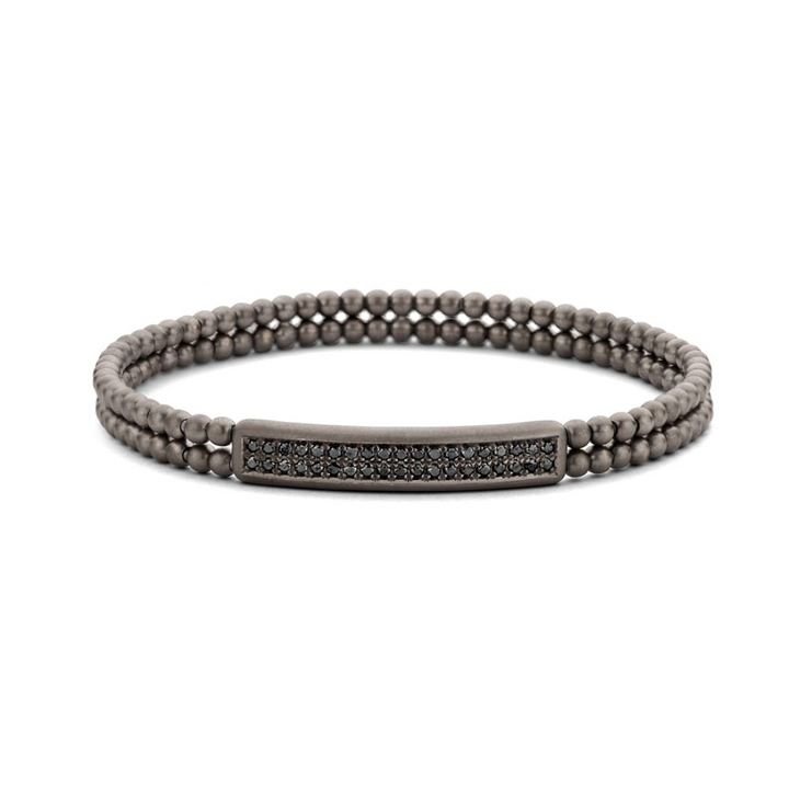 0.63ctw, 18K Black Gold Tresore Stretch Bracelet