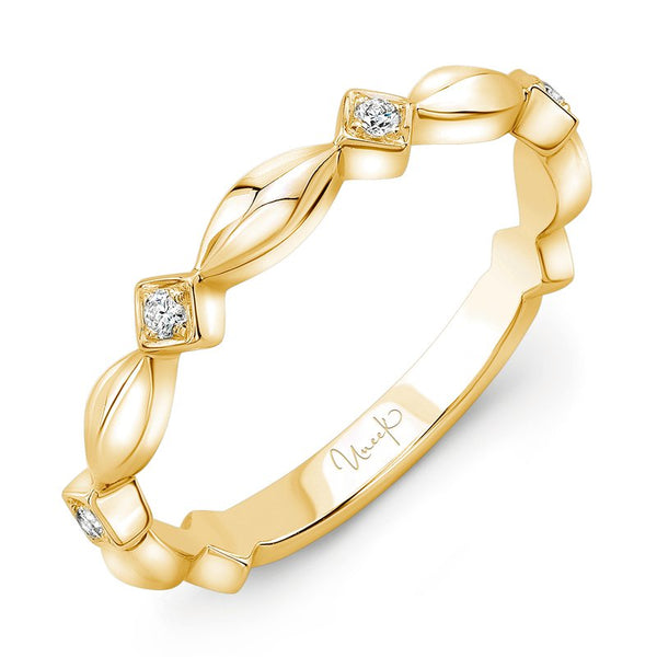 Yellow Gold Diamond Wedding Band/Stackable Ring