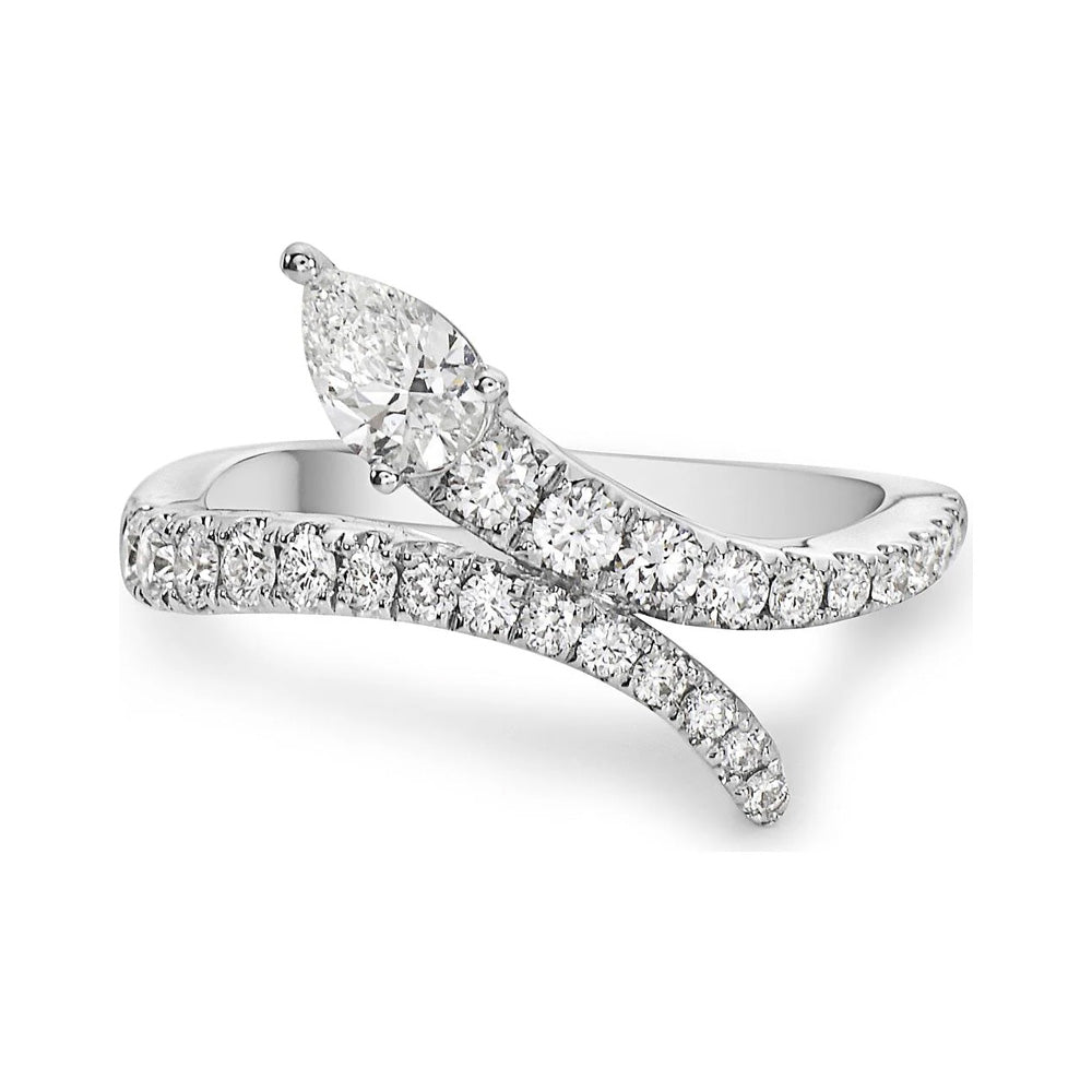 Diamond Bypass Ring