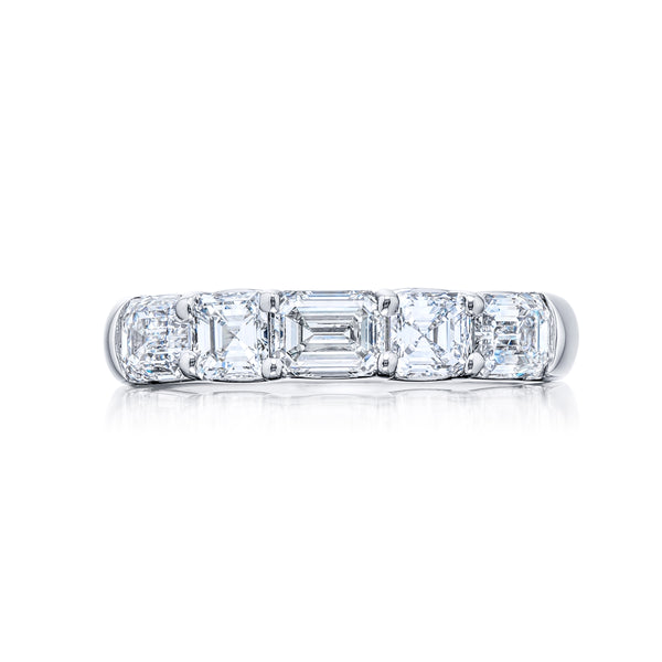 2.15ctw square and emerald-cut diamonds in Platinum