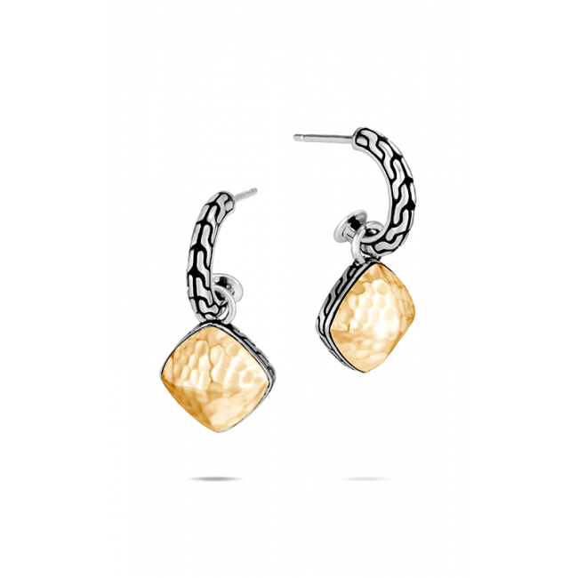 Classic Chain Hammered Drop Earrings