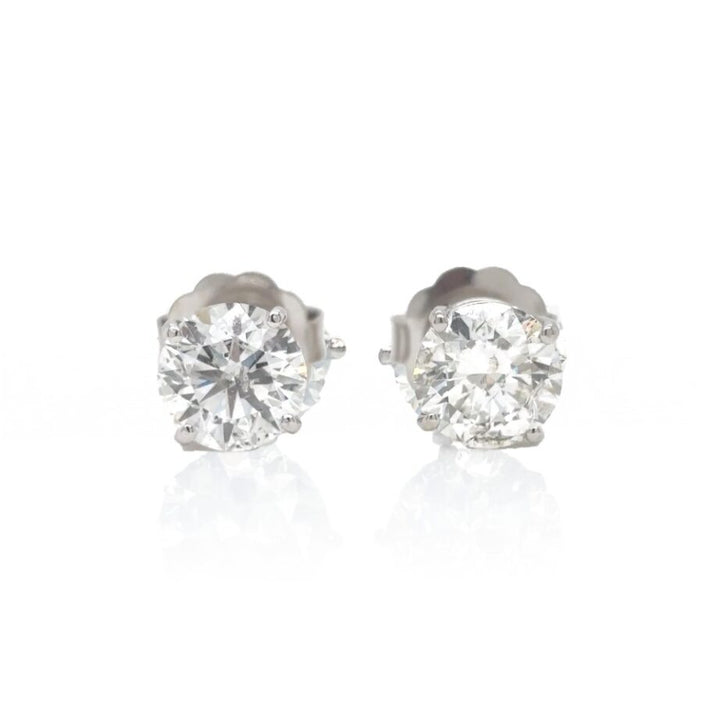 4.02ctw Diamond 4-Prong Stud Earrings