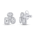 3.56ctw Diamond Halo Stud Earrings