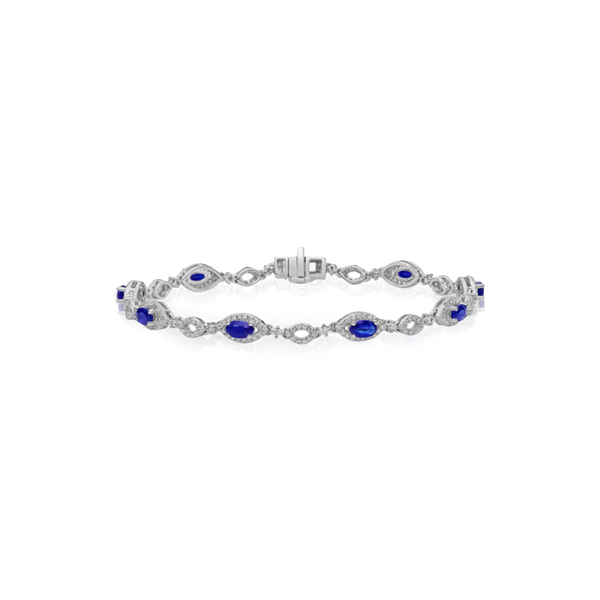 Diamond And Sapphire Bracelet