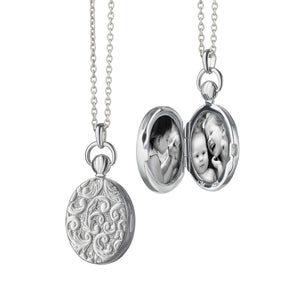 Mother of Pearl Petite Stone Locket Necklace