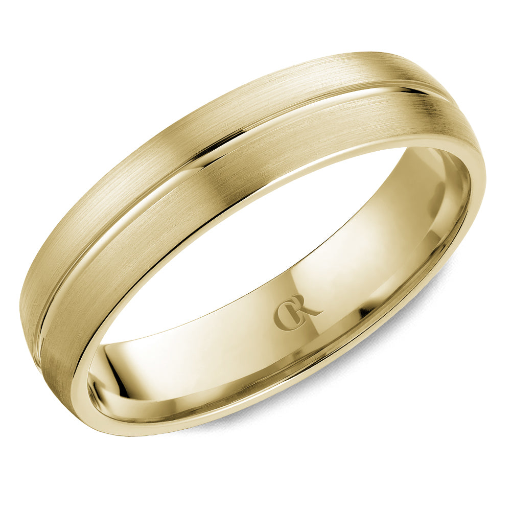 10K Yellow Gold with Sandpaper Finish