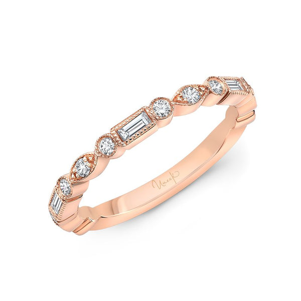 Rose Gold Diamond Wedding Band/Stackable Ring