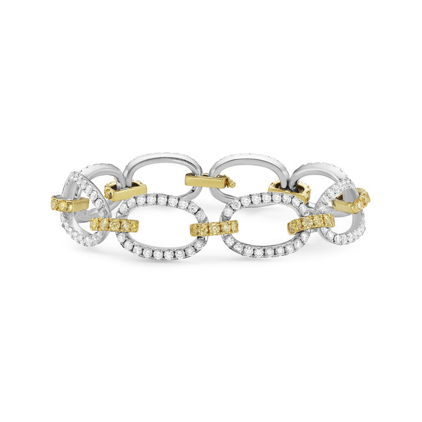 18K Diamond Link Bracelet