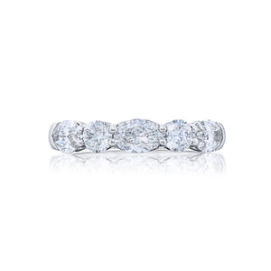 1.80ctw Oval and Round Diamond Band in Platinum