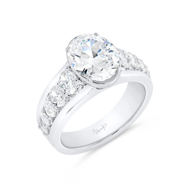 1.38ctw Diamond Oval Engagement Ring