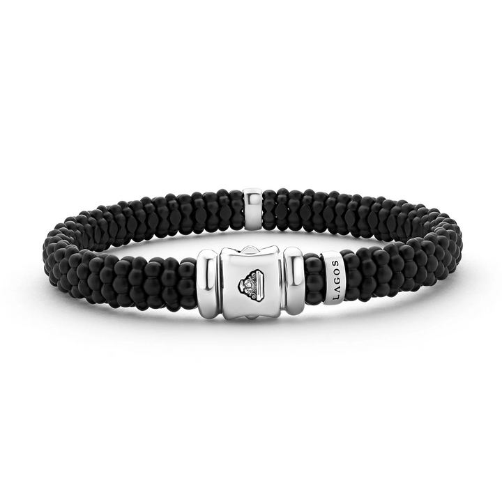 Single Station Matte Ceramic Diamond Bracelet | 9mm