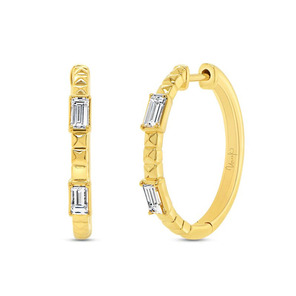 0.42ctw Diamond Hoop Earrings