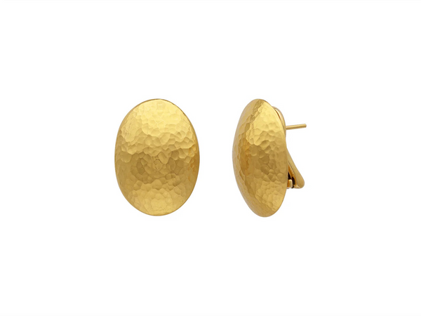 24K Gold 24MM Stud Earrings