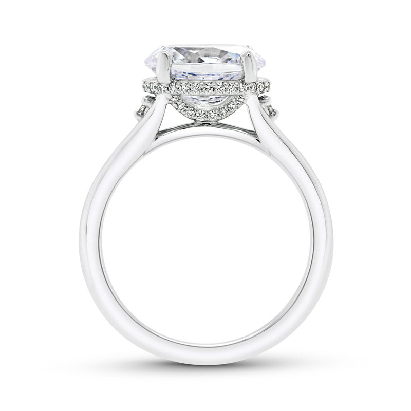 0.16ctw Diamond Oval Engagement Ring