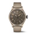 Tan IWC SCHAFFHAUSEN Big Pilot’s TOP GUN “Mojave Desert” watch — AUTOMATIC dial, 7 DAYS power reserve, date 25