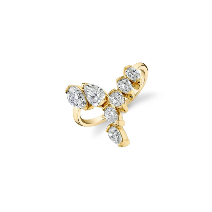 2.00ctw Diamond Montage Pear Cut Bypass Ring