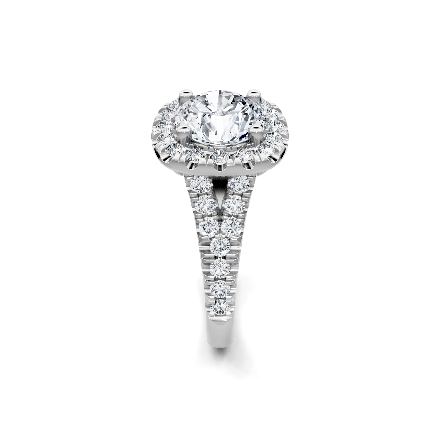 0.87ctw Diamond Halo Engagement Ring