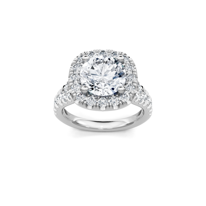 1.0ctw Diamond Halo Engagement Ring