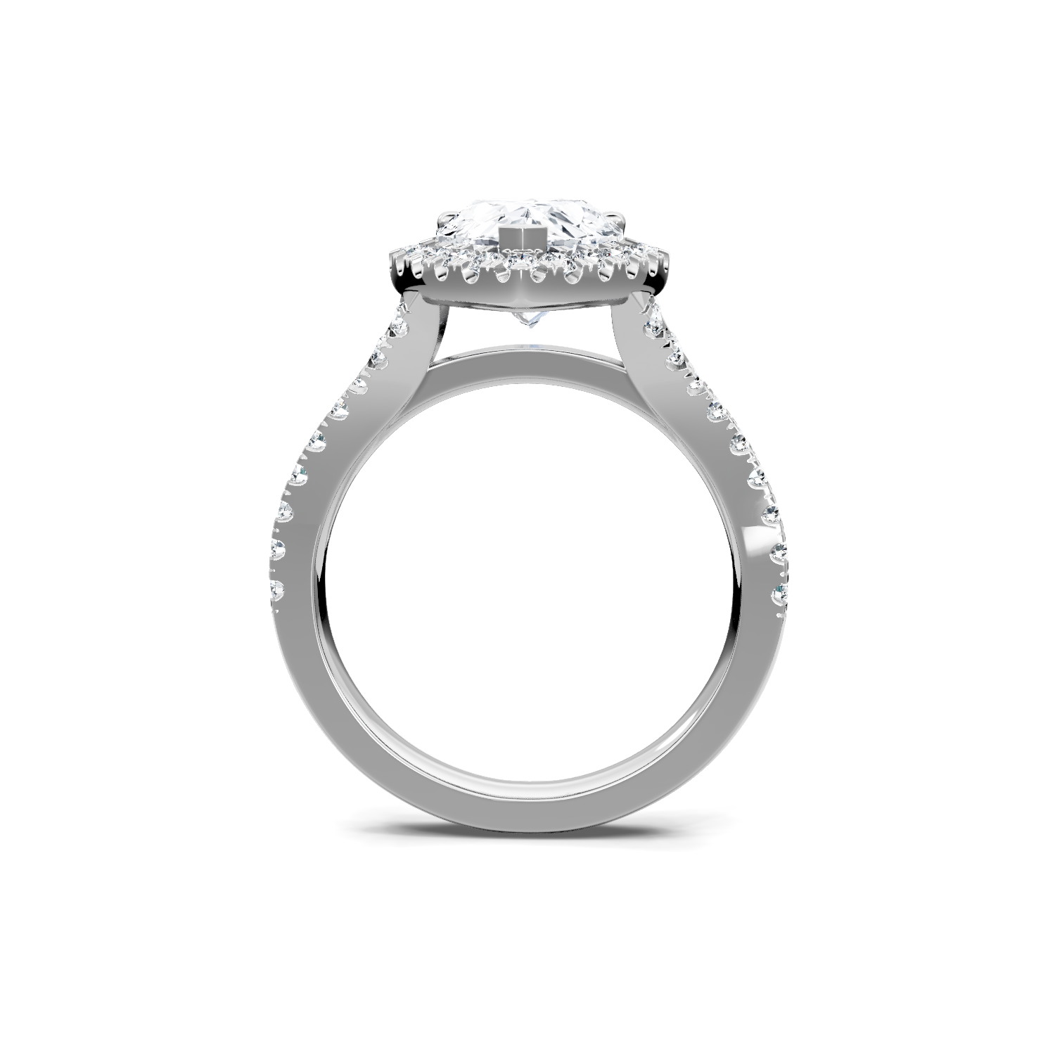 0.37ctw Round Diamond Halo Engagement Ring