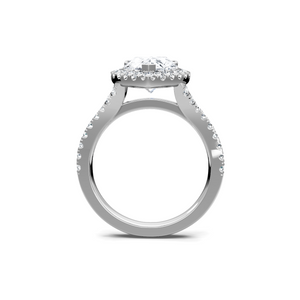 0.37ctw Round Diamond Halo Engagement Ring