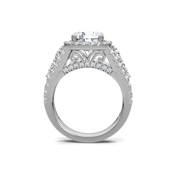 1.0ctw Round Diamond Halo Engagement Ring