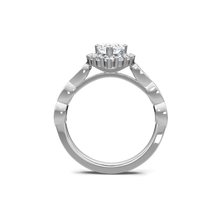 0.50ctw Round Diamond Halo Engagement Ring